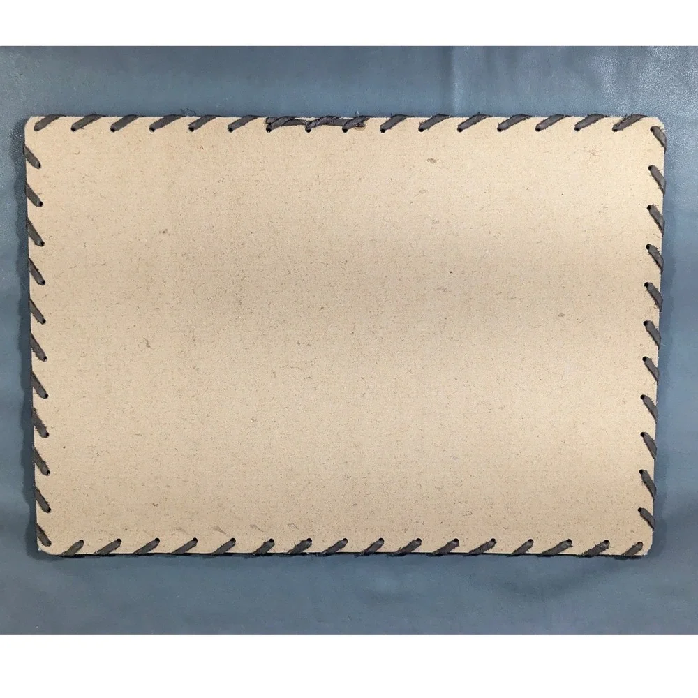 Western Cowhide Longhorn Placemat 17x12 Whipstitch Rustic Decor NEW
